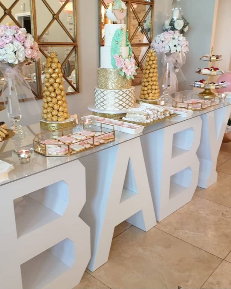 Marquee BABY Letter Table